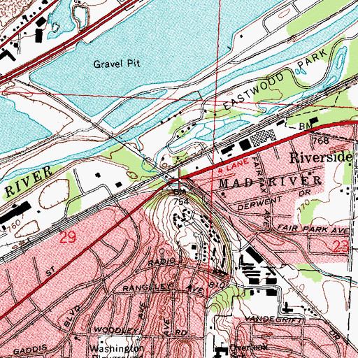 Topographic Map of Harries, OH