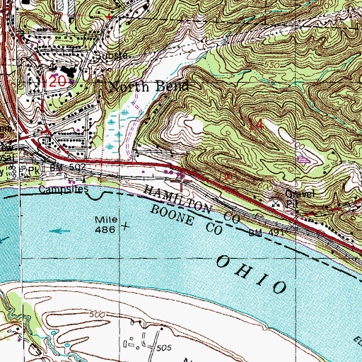 Topographic Map of Griffith Station (historical), OH