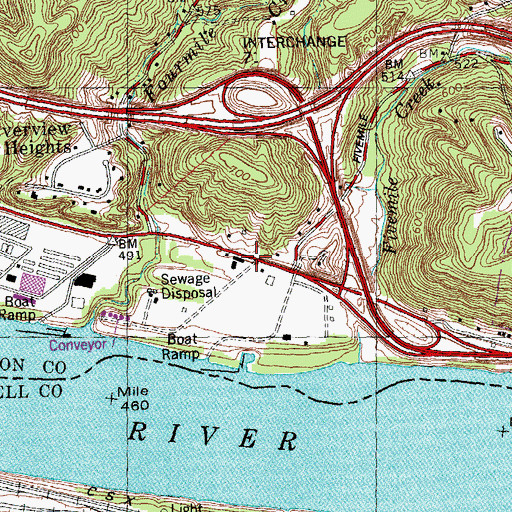 Topographic Map of Sweetwine (historical), OH