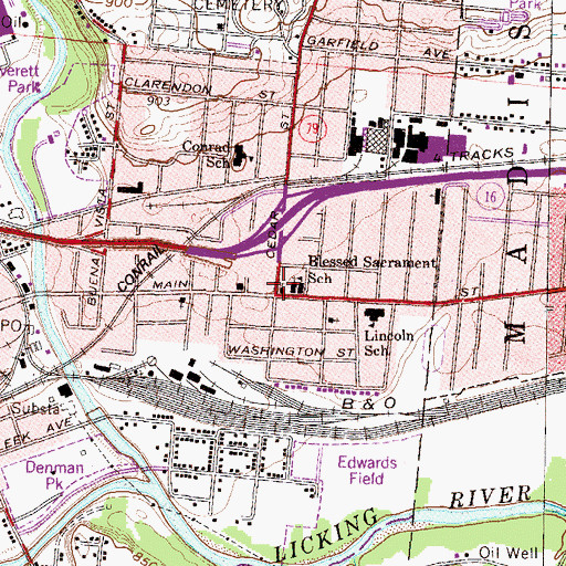 Topographic Map of Christ United Methodist Church, OH