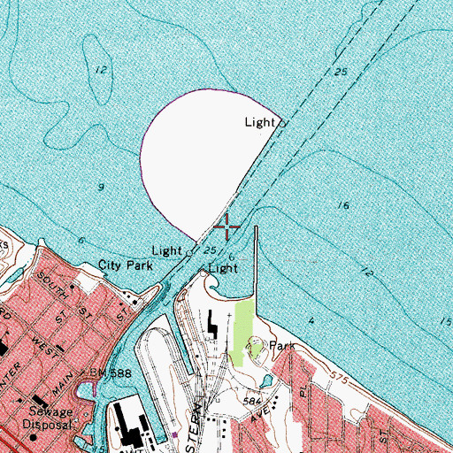 Topographic Map of Huron Range, OH