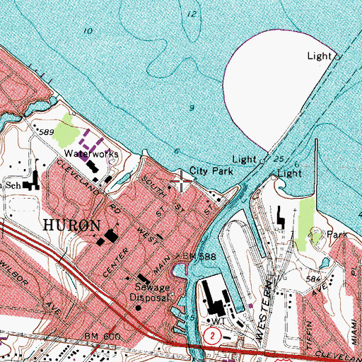 Topographic Map of Lake Park, OH
