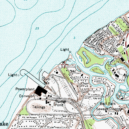 Topographic Map of Chargin Lagoons Yacht Club, OH