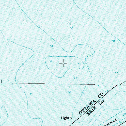 Topographic Map of Bay Point Shoal, OH