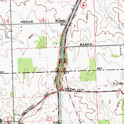 Topographic Map of Deep Cut, OH