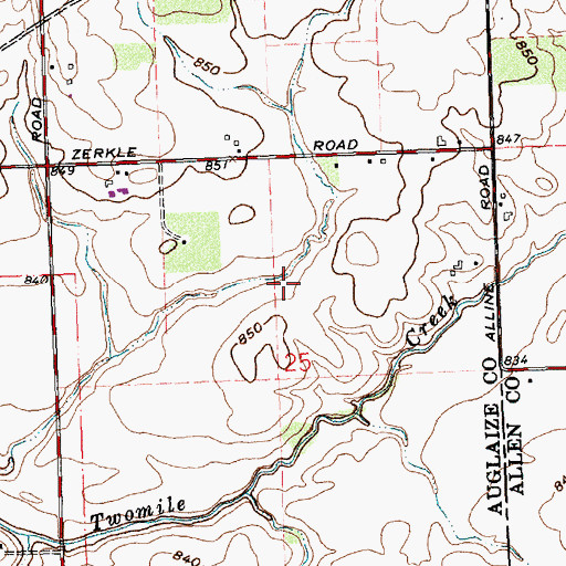 Topographic Map of School Number 1 (historical), OH