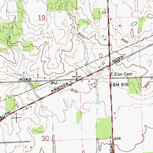 Topographic Map of School Number 4 (historical), OH