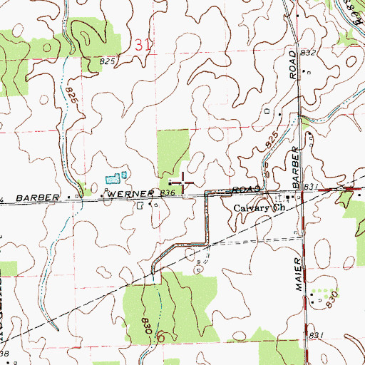 Topographic Map of School Number 8 (historical), OH