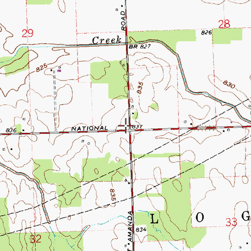Topographic Map of School Number 8 (historical), OH