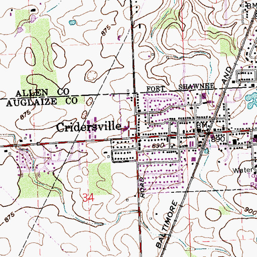 Topographic Map of Westview United Methodist Church, OH