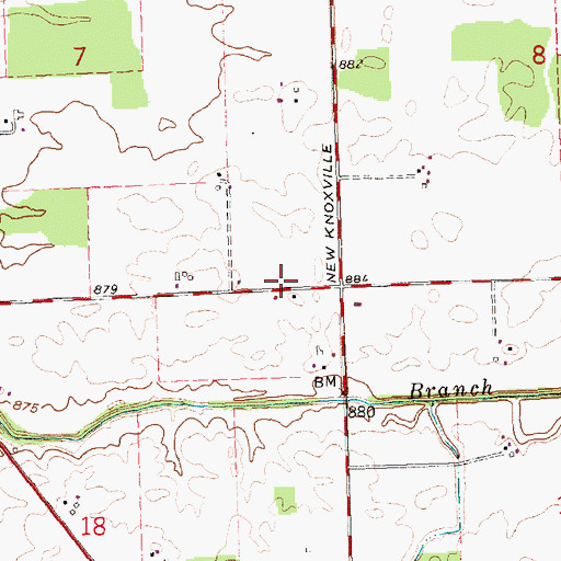 Topographic Map of School Number 4 (historical), OH