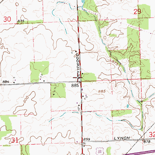 Topographic Map of School Number 7 (historical), OH