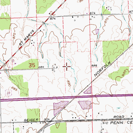 Topographic Map of School Number 4 (historical), OH