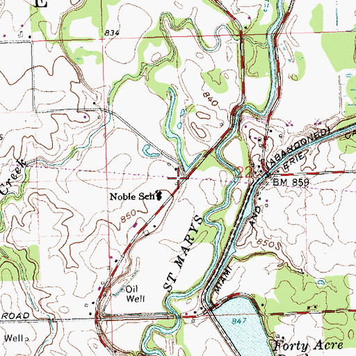 Topographic Map of School Number 4 (historical), OH