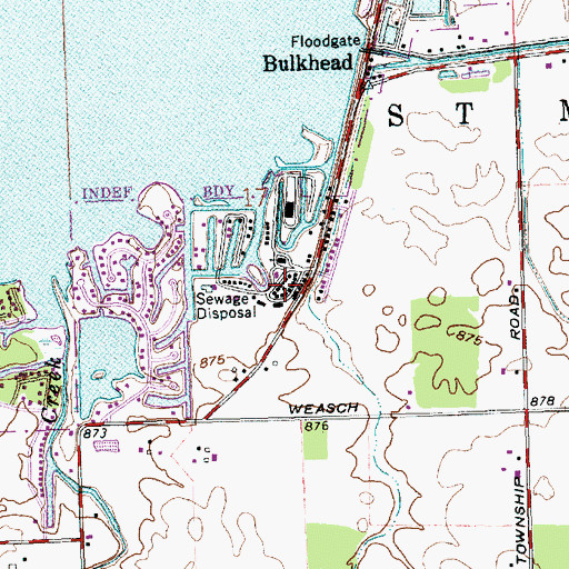 Topographic Map of Camp Saint Marys, OH