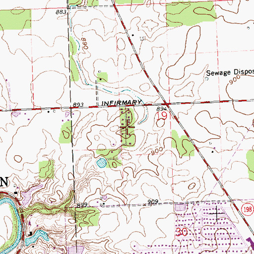 Topographic Map of Sherwood Forest, OH