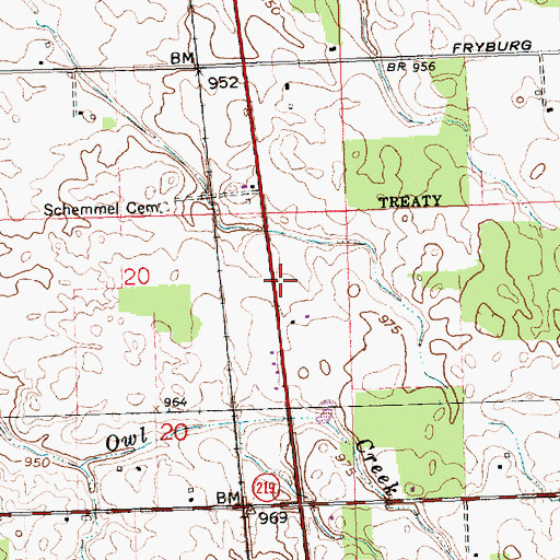 Topographic Map of School Number 3 (historical), OH