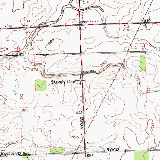 Topographic Map of Two Mile Christian Church (historical), OH