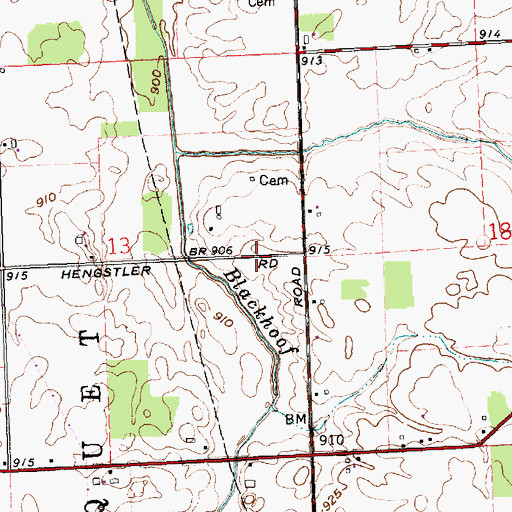 Topographic Map of Conner-Kaiser Cemetery, OH