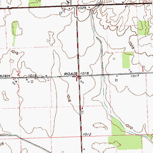 Topographic Map of School Number 1 (historical), OH