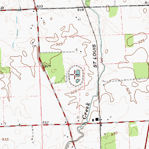 Topographic Map of New Bremen Speedway, OH
