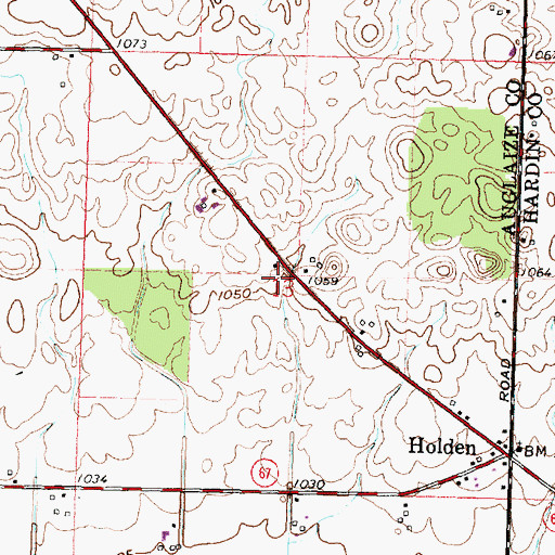 Topographic Map of School Number 1 (historical), OH