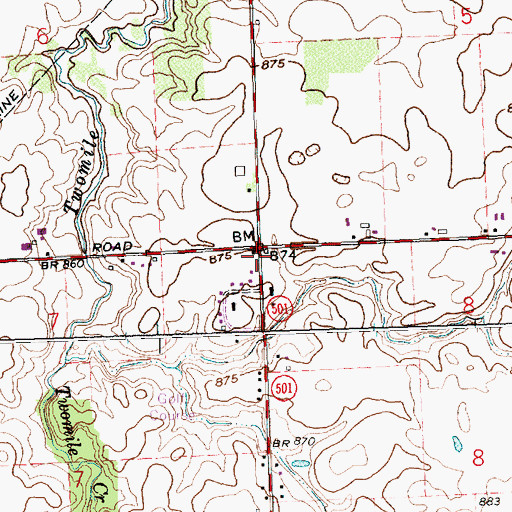 Topographic Map of School Number 2 (historical), OH