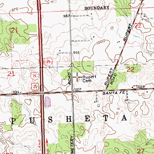 Topographic Map of Saint Peter and Paul Church (historical), OH
