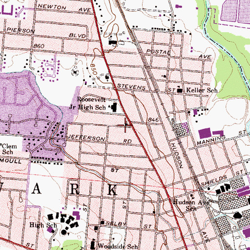 Topographic Map of Central Christian Church, OH
