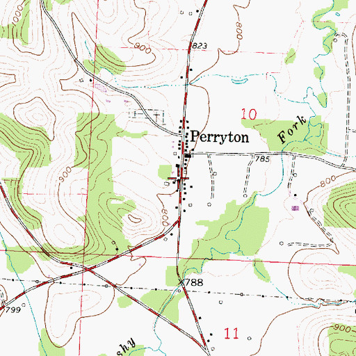 Topographic Map of Perryton United Methodist Church, OH