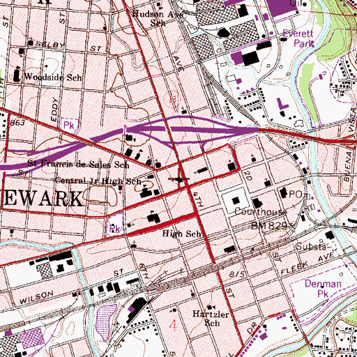 Topographic Map of Plymouth United Church of Christ, OH