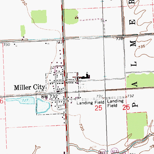 Topographic Map of Saint Nicholas Catholic Church, OH