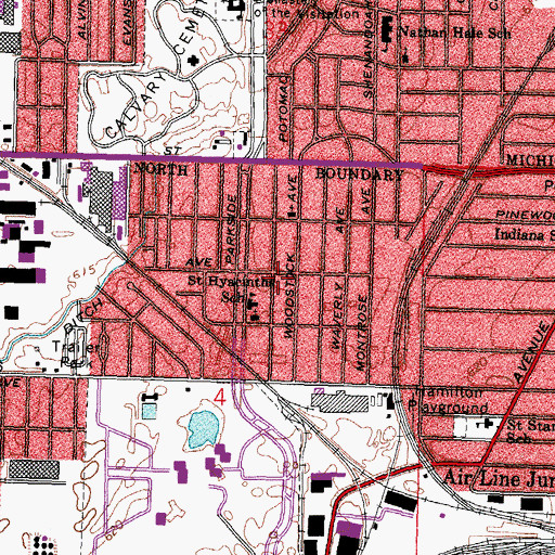 Topographic Map of Community Church of God in Christ, OH