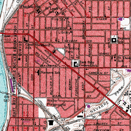 Topographic Map of Eastminster United Presbyterian Church, OH