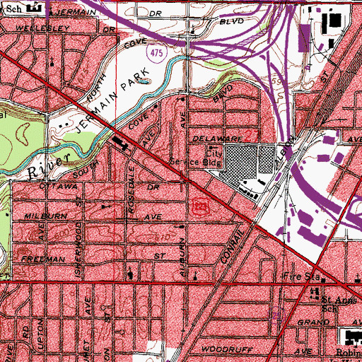 Topographic Map of Good Will Spiritualist Church, OH