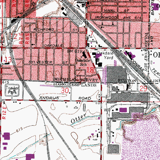 Topographic Map of Harvest Tabernacle Church, OH