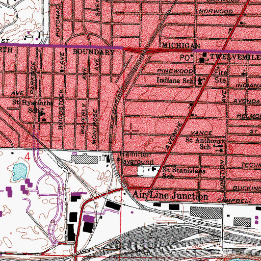 Topographic Map of Open Door Baptist Church, OH