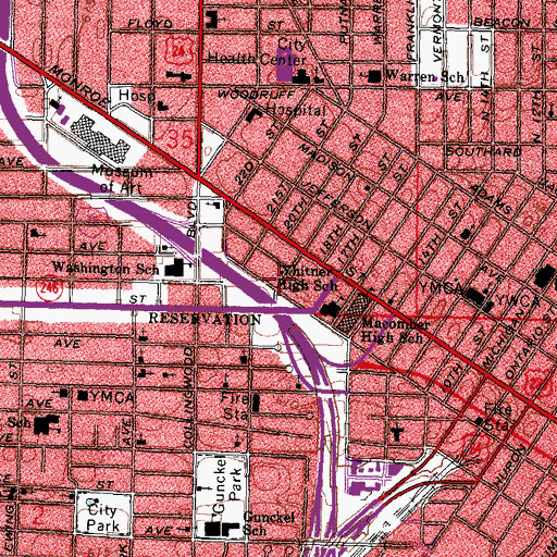Topographic Map of Temple of Truth Apostolic Church, OH