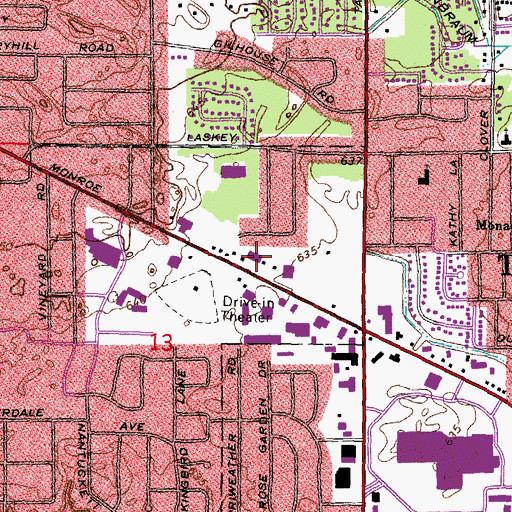 Topographic Map of Westmarket Plaza Shopping Center, OH