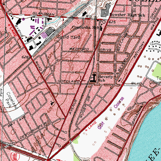 Topographic Map of Zion United Methodist Church, OH
