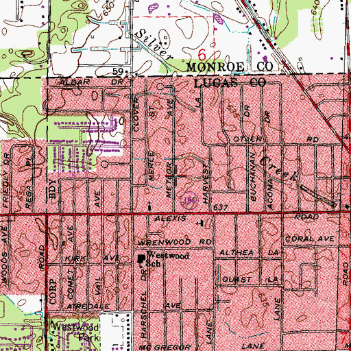 Topographic Map of Assembly of Christians Church, OH
