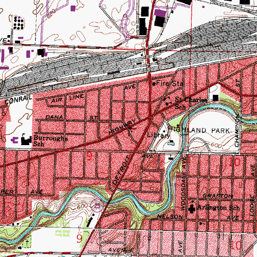 Topographic Map of Somerset United Methodist Church, OH