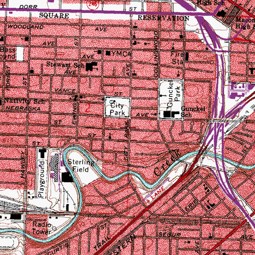 Topographic Map of Emmanuel Apostolic Tabernacle, OH