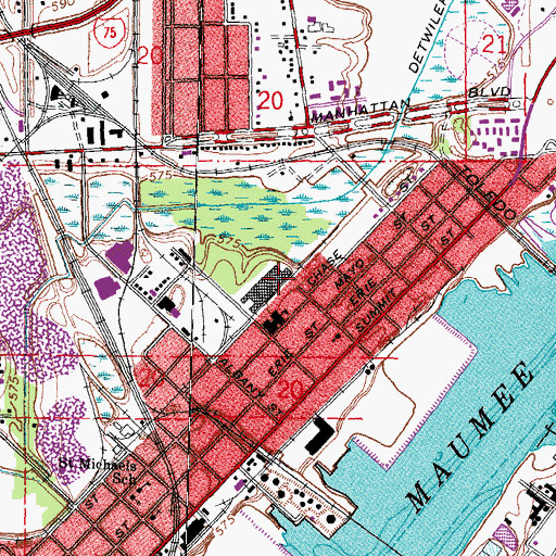 Topographic Map of Chase STEM Academy, OH