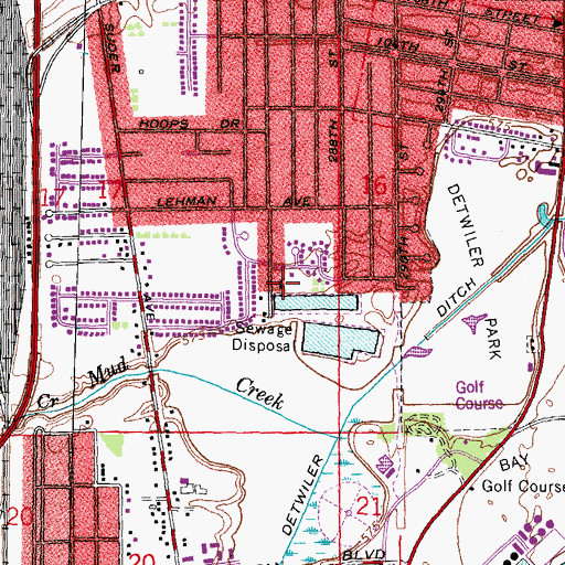 Topographic Map of Berean Fellowship Church, OH
