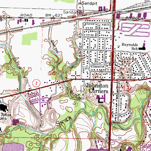 Topographic Map of Greenridge Plaza Shopping Center, OH