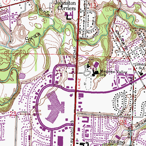 Topographic Map of Brownstone Plaza Shopping Center, OH