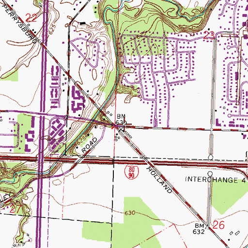 Topographic Map of Saint Joan of Arc Catholic Church, OH