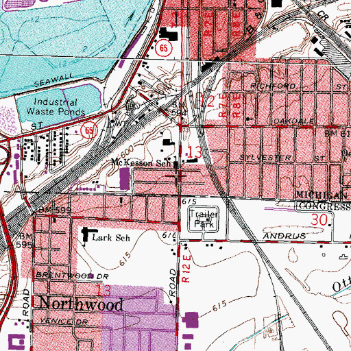 Topographic Map of Bethlehem Lutheran Church, OH