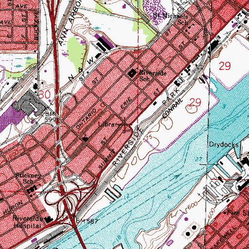Topographic Map of Lighthouse Baptist Church, OH